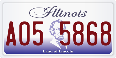 IL license plate A055868