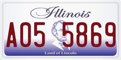 IL license plate A055869