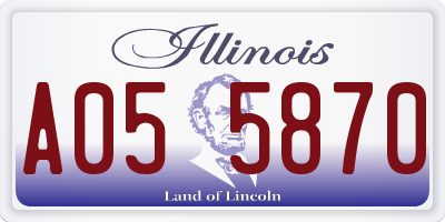 IL license plate A055870