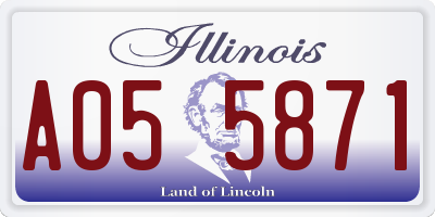 IL license plate A055871