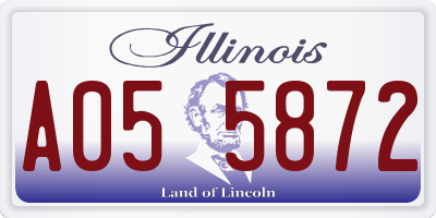 IL license plate A055872
