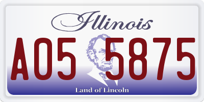 IL license plate A055875