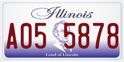 IL license plate A055878