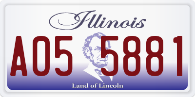 IL license plate A055881