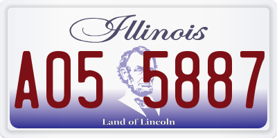 IL license plate A055887