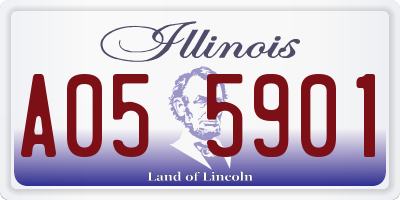 IL license plate A055901