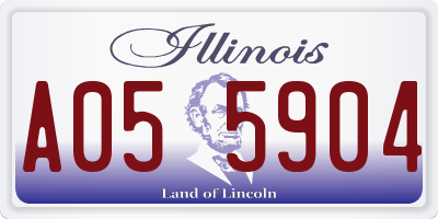 IL license plate A055904