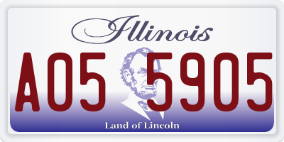 IL license plate A055905