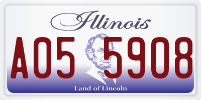 IL license plate A055908