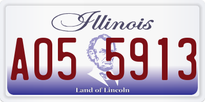 IL license plate A055913