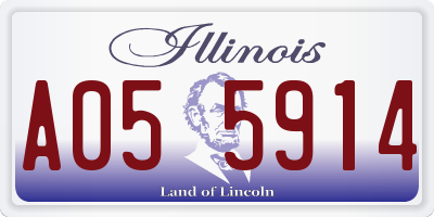 IL license plate A055914