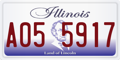 IL license plate A055917