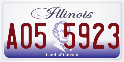 IL license plate A055923