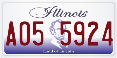 IL license plate A055924