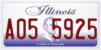 IL license plate A055925
