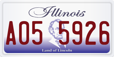 IL license plate A055926