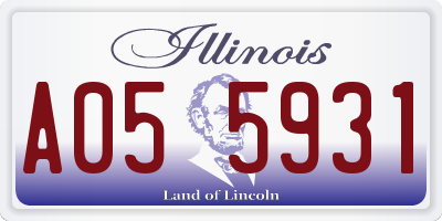 IL license plate A055931