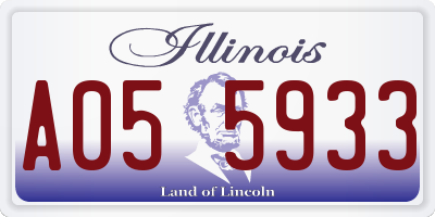 IL license plate A055933