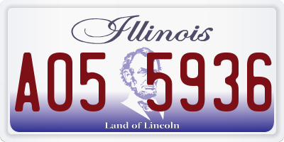 IL license plate A055936
