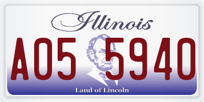 IL license plate A055940