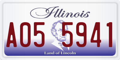 IL license plate A055941