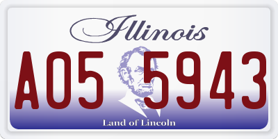 IL license plate A055943