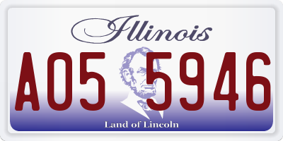 IL license plate A055946