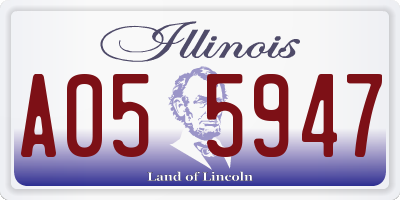 IL license plate A055947