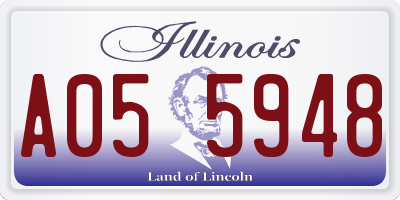 IL license plate A055948
