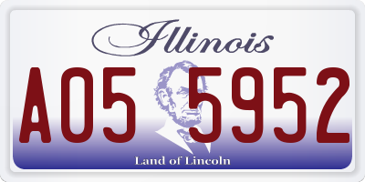 IL license plate A055952