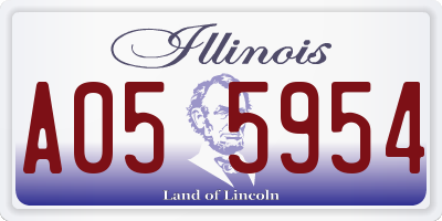 IL license plate A055954