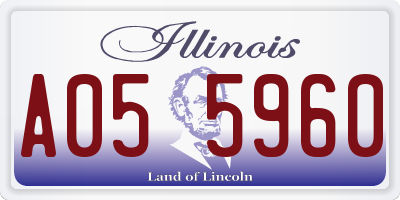IL license plate A055960