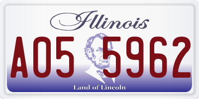 IL license plate A055962