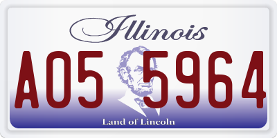 IL license plate A055964