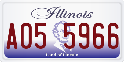 IL license plate A055966