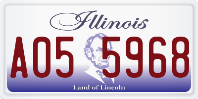 IL license plate A055968