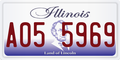 IL license plate A055969