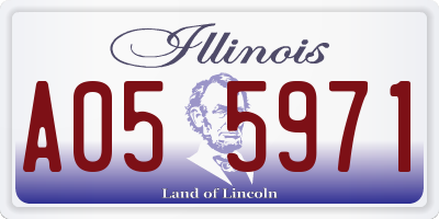 IL license plate A055971