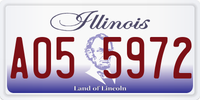 IL license plate A055972
