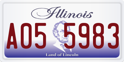 IL license plate A055983