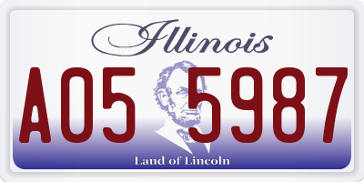 IL license plate A055987