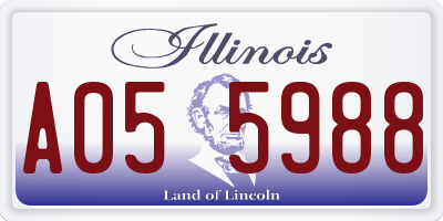 IL license plate A055988