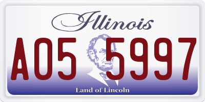 IL license plate A055997
