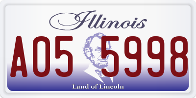 IL license plate A055998