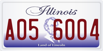 IL license plate A056004