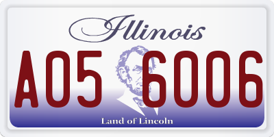 IL license plate A056006