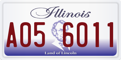 IL license plate A056011