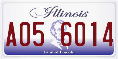 IL license plate A056014