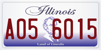 IL license plate A056015