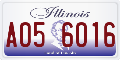 IL license plate A056016